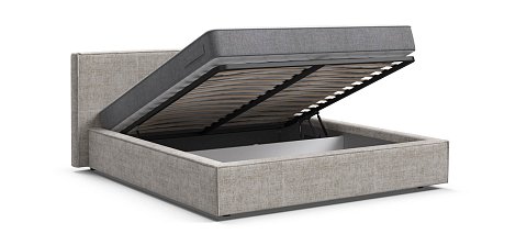 Норд Кровать+ПМ 160*200 Шенилл Смарт кварц 3