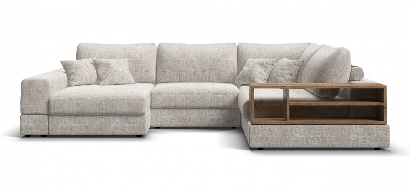 П-образный диван-кровать Босс Модуль Шенилл Смарт кварц