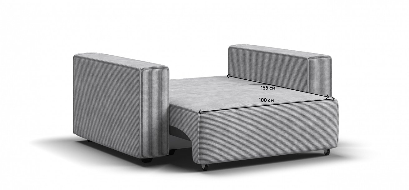 Кресло Босс Софт Модуль Вельвет Корд серый