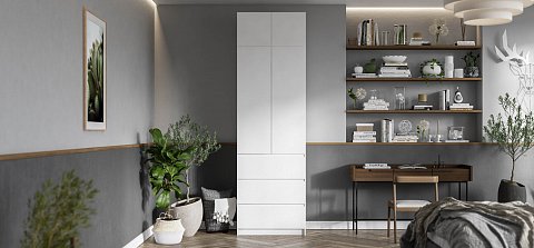 Идея 80 шкаф распашной 2Д+ящики Белый 2