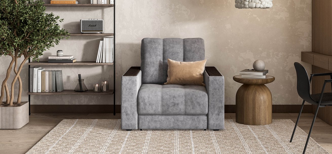 Босс кресло-кровать велюр Роял агат