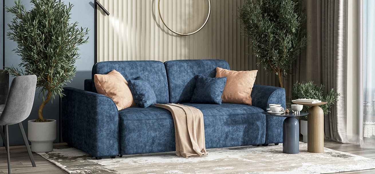 Диван Кинг Модуль велюр Роял синий