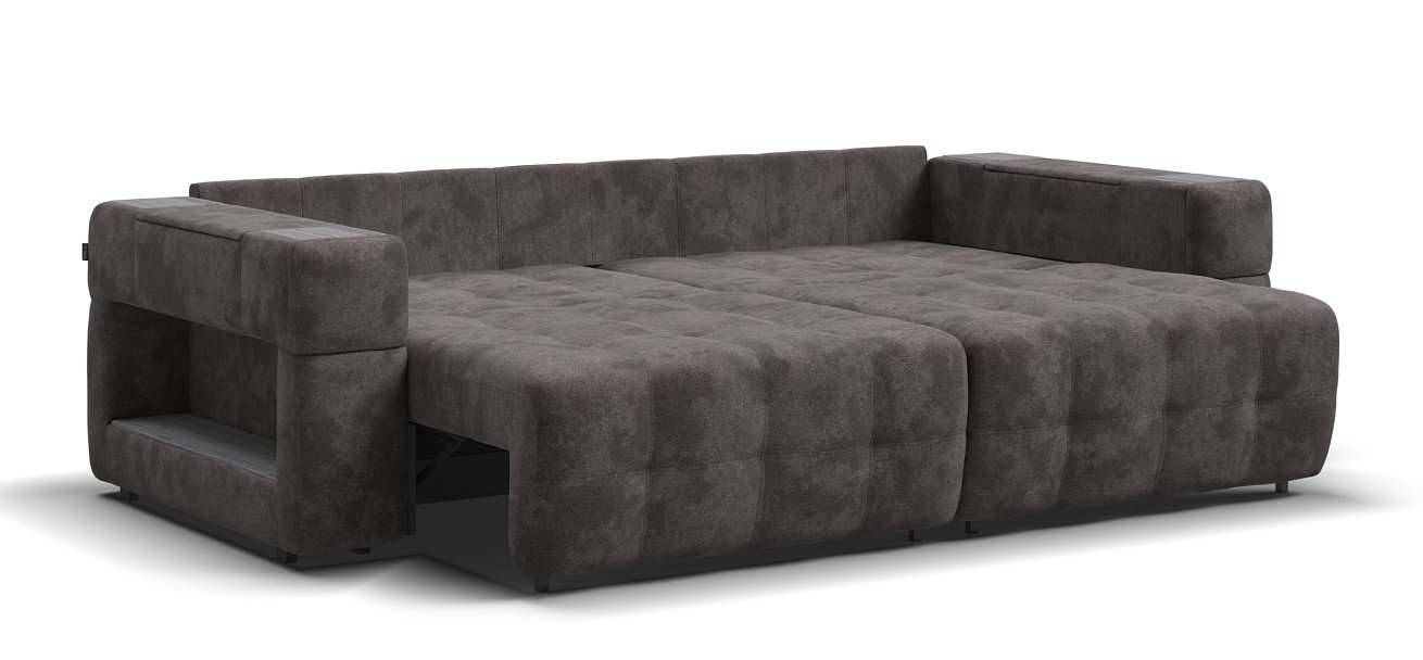 Диван Босс ХО велюр Алькантара серый / Камень