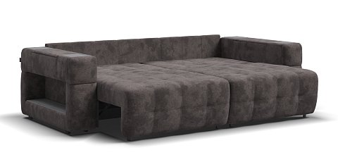 Диван Босс ХО велюр Алькантара серый / Камень 3