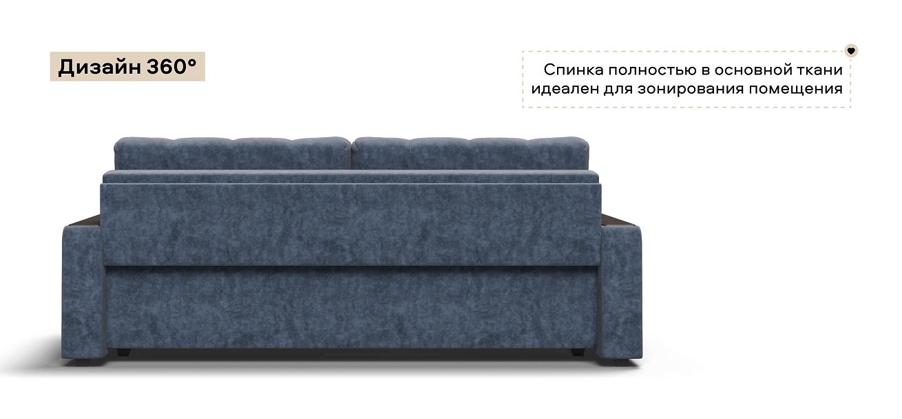 Диван Босс велюр Роял синий