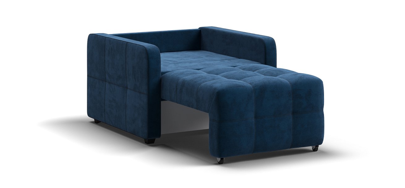 Кресло-кровать Денди Слим велюр Монолит синий