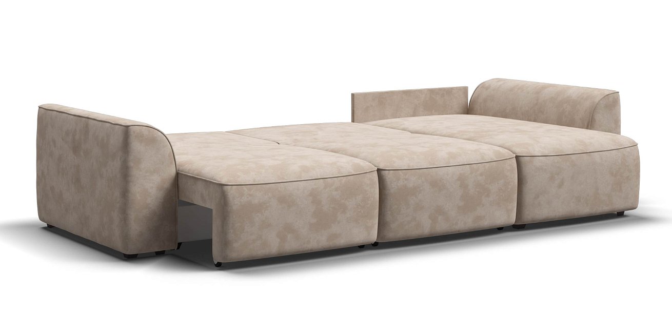 Угловой диван Кинг велюр Алькантара пепел