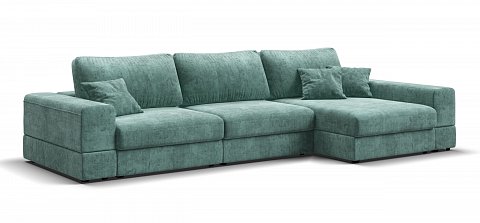Угловой диван-кровать Босс Модуль ХЛ Шенилл Глосс минт 1