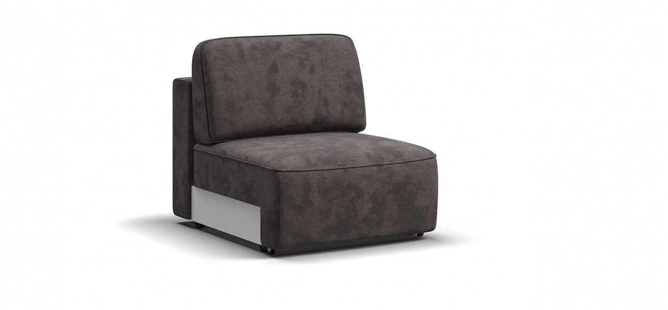 Кинг Модуль спальное место велюр Алькантара серый