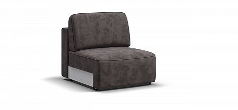 Кинг Модуль спальное место велюр Алькантара серый 1