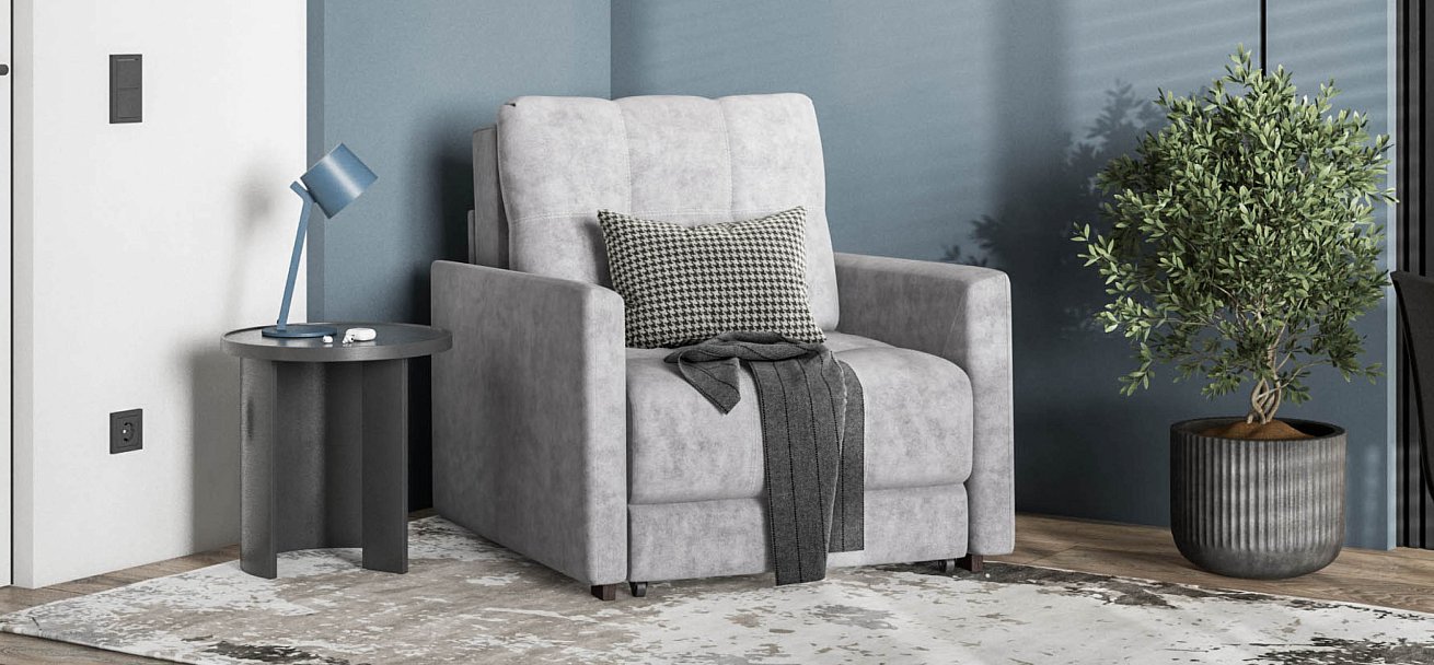 Босс Лофт кресло-кровать велюр Роял агат