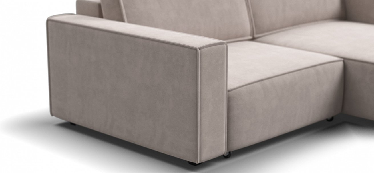 Угловой диван Босс Софт Модуль велюр Монолит латте