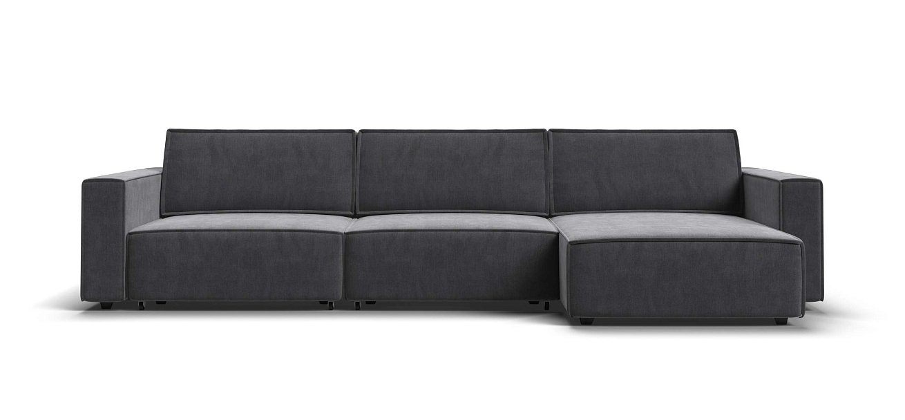 Угловой диван Босс Софт Модуль Макс велюр Монолит серый