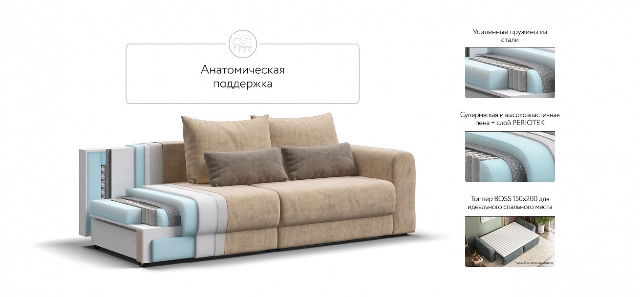 Модульный диван Ричмонд Модуль велюр Роял шампань