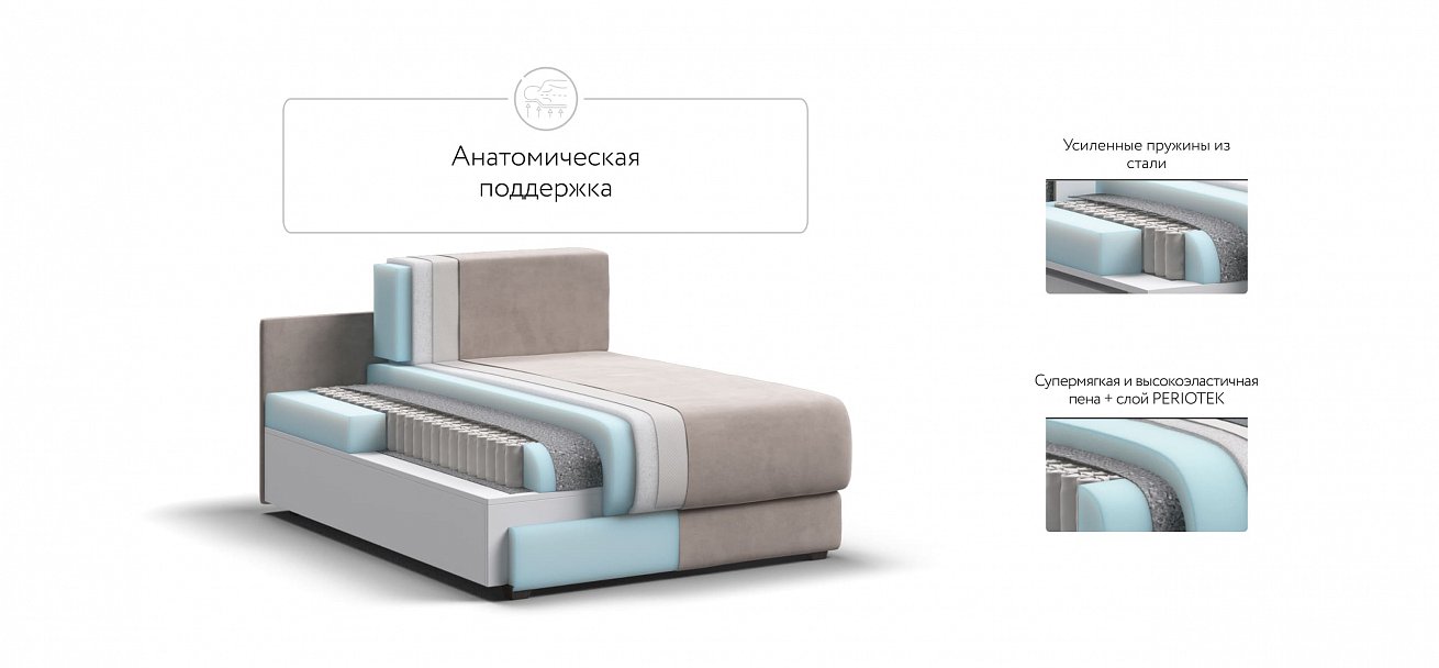 Ричмонд Модуль оттоманка велюр Монолит латте