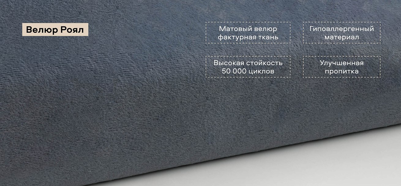 Угловой диван Босс Классик велюр Роял синий