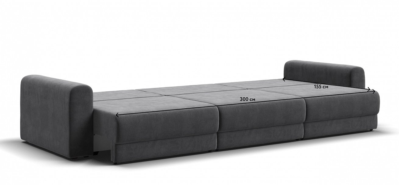 Модульный диван Ричмонд Модуль Макс велюр Монолит серый