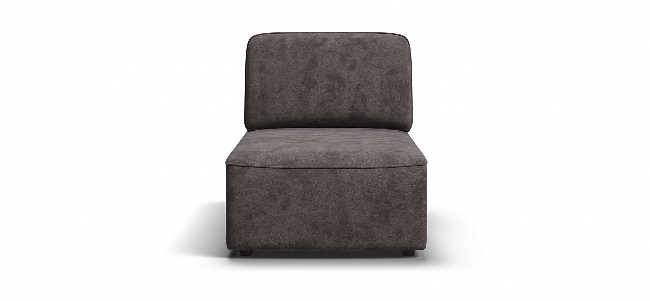 Кинг Модуль оттоманка велюр Алькантара серый