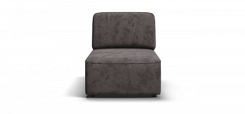 Кинг Модуль оттоманка велюр Алькантара серый 2