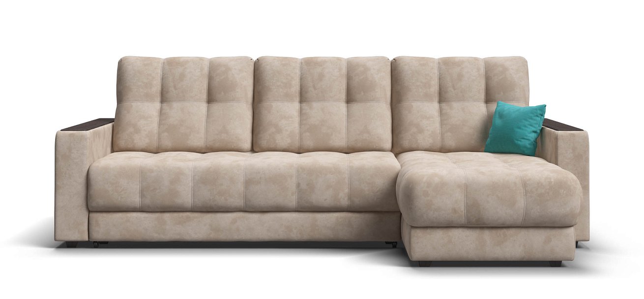 Угловой диван Босс Классик велюр Алькантара пепел