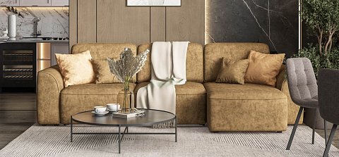 Угловой диван Кинг велюр Роял тауп 2