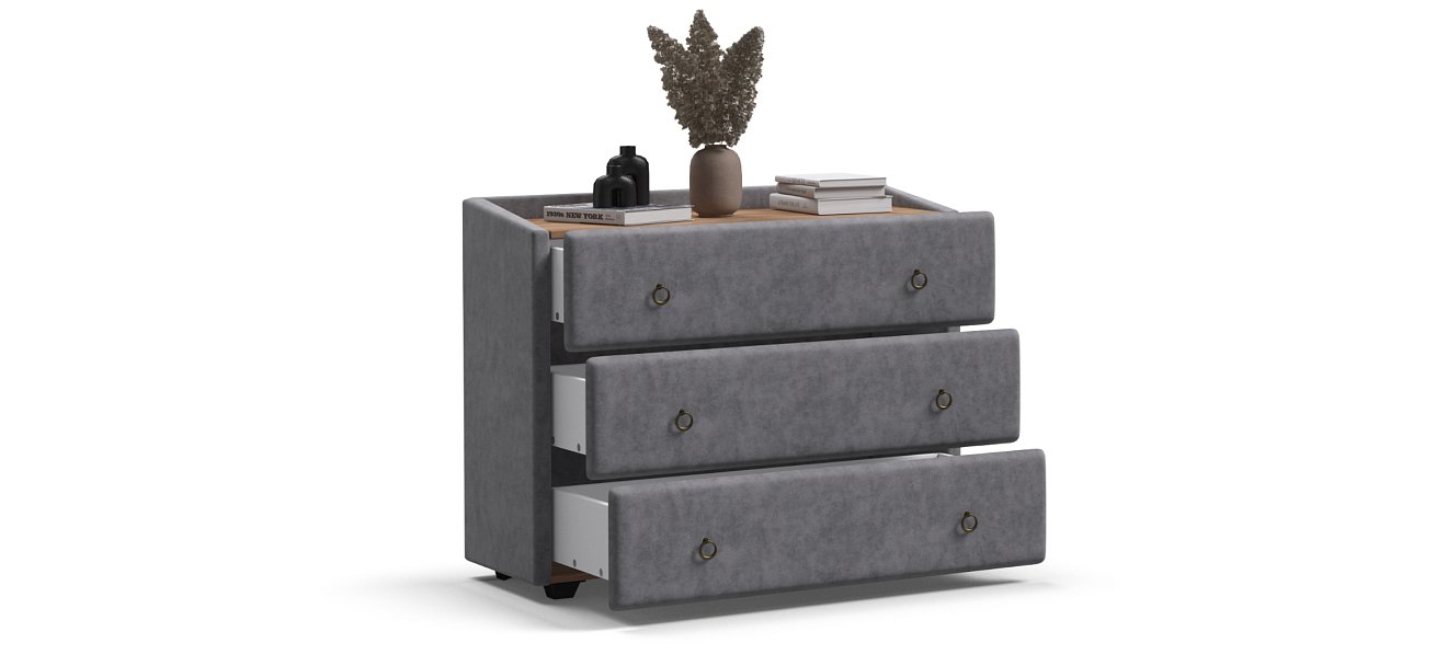 Комод Босс Классик велюр Роял агат, Орех селект