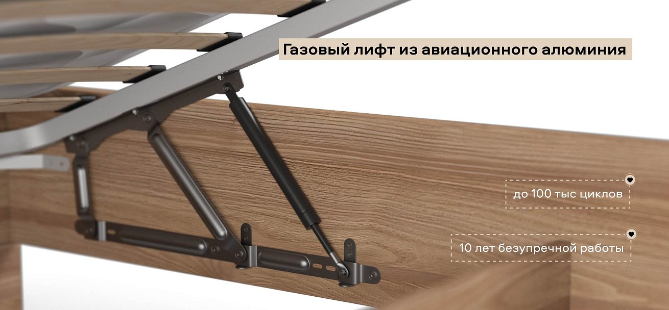 Босс Лофт Кровать+ПМ 160*200 велюр Монолит сталь, Орех селект