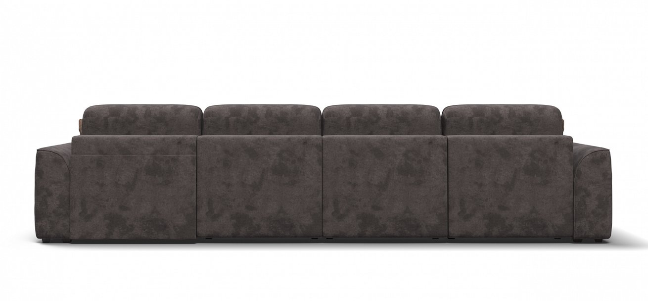 Угловой диван Кинг Модуль Макс велюр Алькантара серый