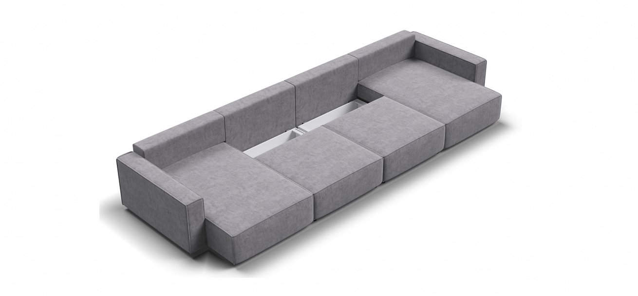 П-образный диван Босс Софт Модуль велюр Роял агат