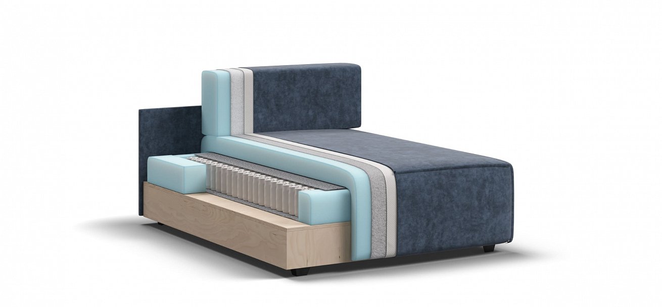 Босс Софт Модуль оттоманка велюр Роял синий