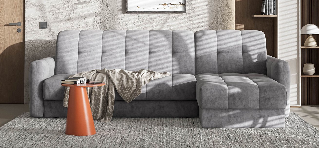 Угловой диван Босс Слип 160 велюр Роял агат