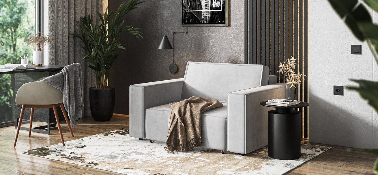 Кресло Босс Софт Модуль велюр Монолит сталь