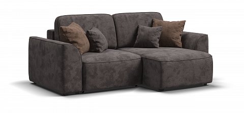 Угловой диван Кинг Модуль велюр Алькантара серый 1