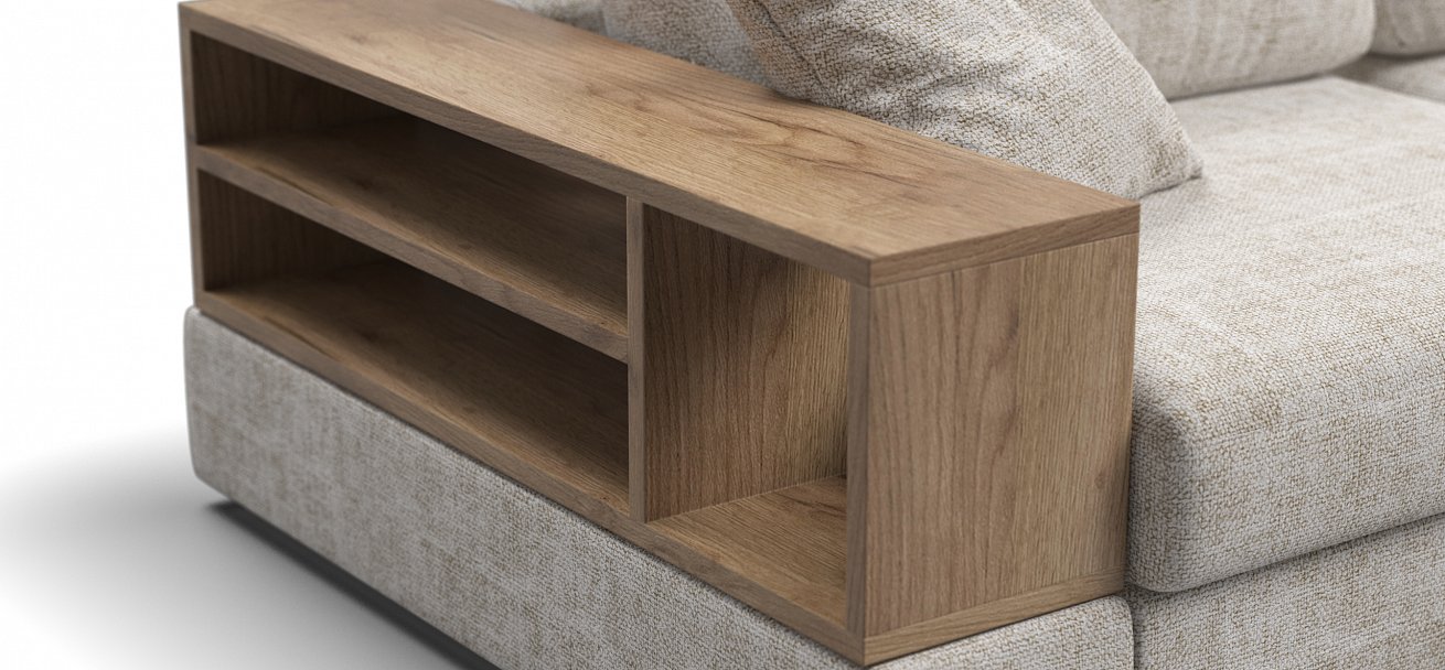 Диван-кровать Босс Модуль Шенилл Смарт кварц