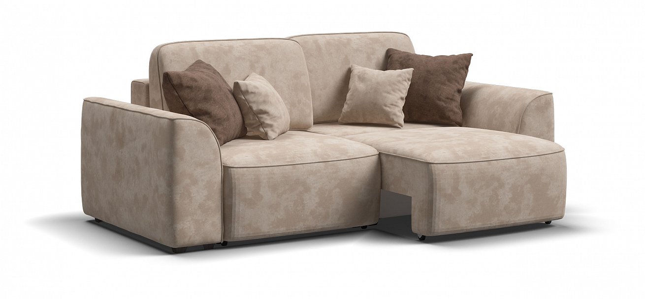 Диван Кинг Модуль велюр Алькантара пепел