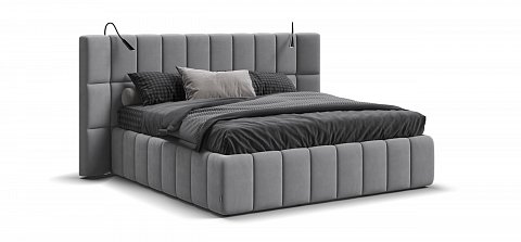 Босс ХО Кровать 180*200 велюр Монолит сталь