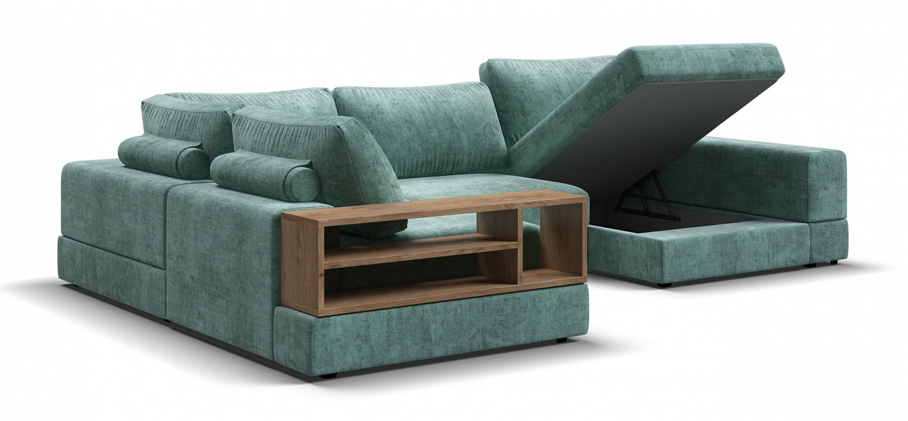 П-образный диван-кровать Босс Модуль Шенилл Глосс минт