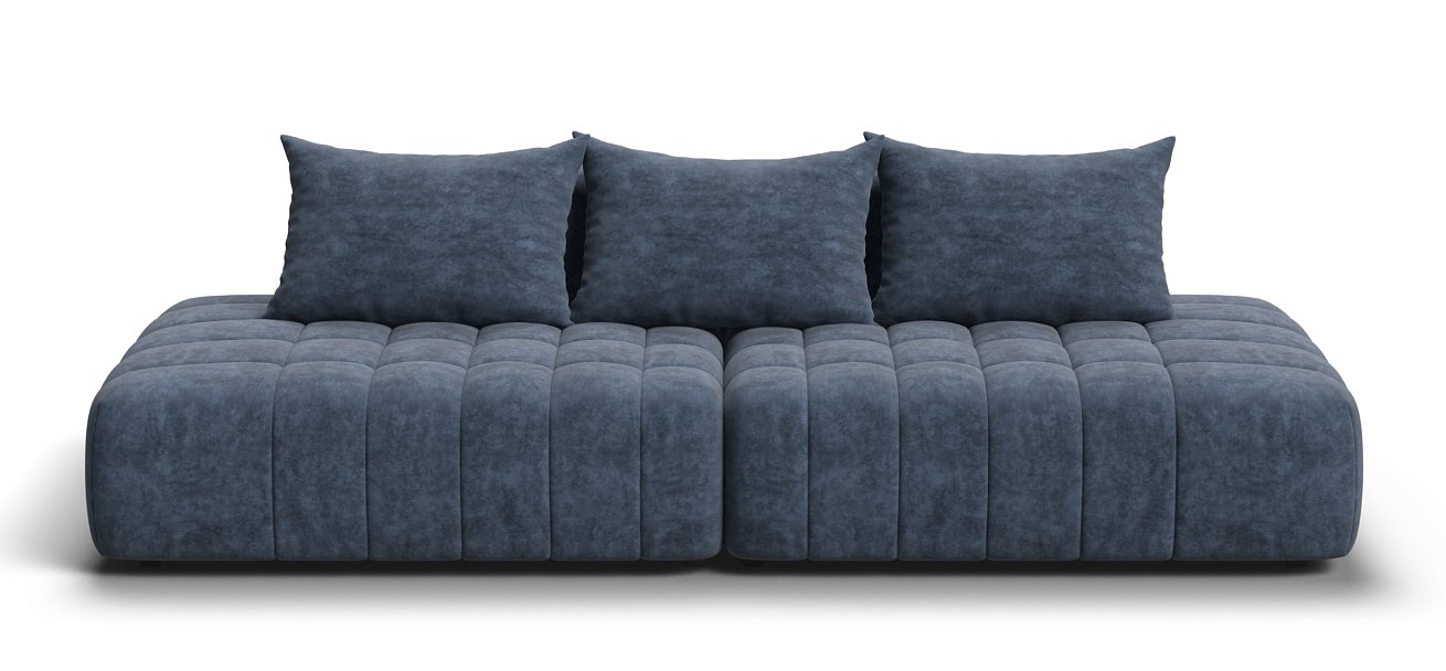 Диван Босс Твин прямой Велюр Роял синий