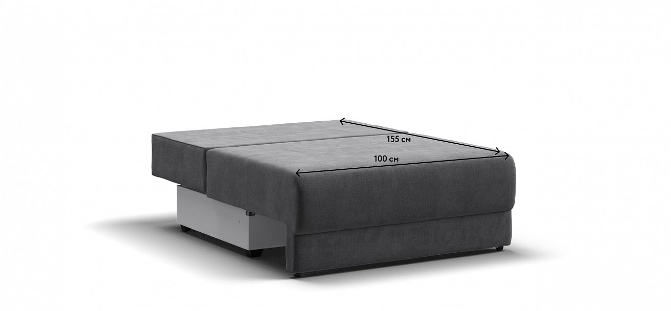 Ричмонд Модуль спальное место велюр Монолит серый