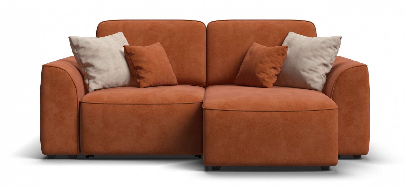 Угловой диван Кинг Модуль велюр Алькантара оранж