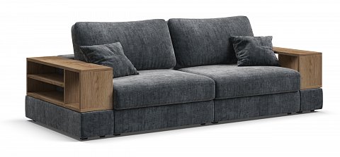 Диван-кровать Босс Модуль Шенилл Глосс карбон 1