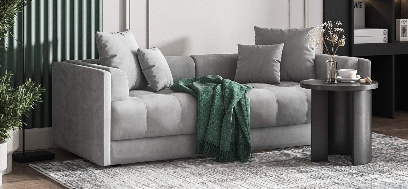 Тахта Босс велюр Монолит сталь