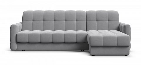 Угловой диван Босс Слип 160 велюр Монолит сталь 1