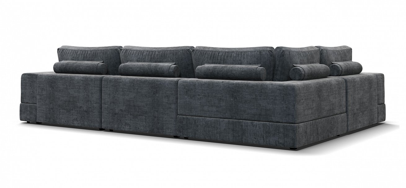 П-образный диван-кровать Босс Модуль Шенилл Глосс карбон