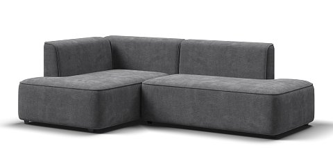 Угловой диван левый Кинг Твин Шенилл Клауд графит 3