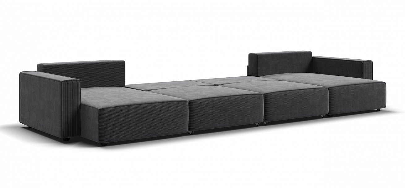 П-образный диван Босс Софт Модуль Вельвет Корд графит