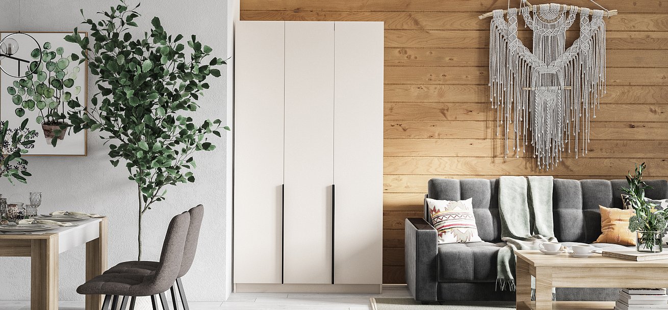 Рим 120 шкаф распашной 3Д 01 Кашемир