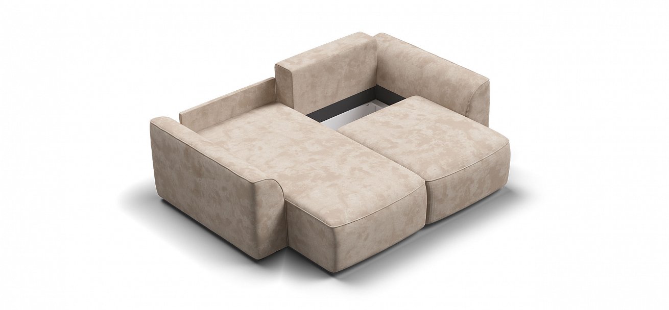 Угловой диван Кинг Модуль велюр Алькантара пепел