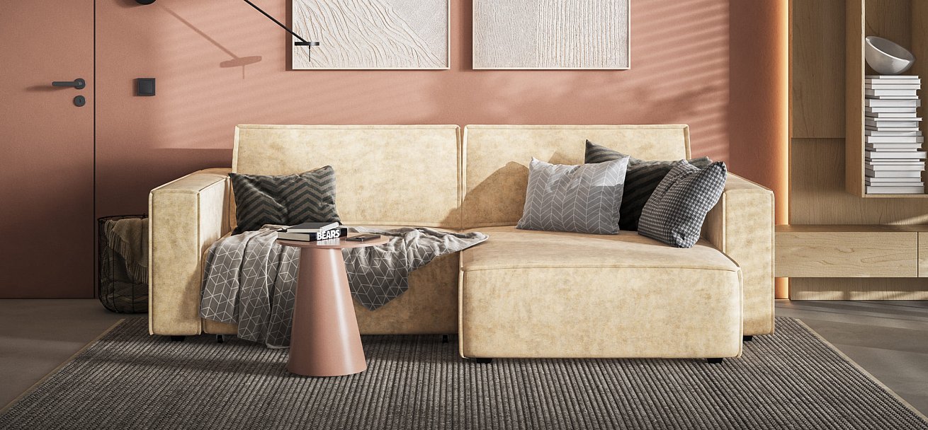 Угловой диван Босс Софт Модуль велюр Роял шампань