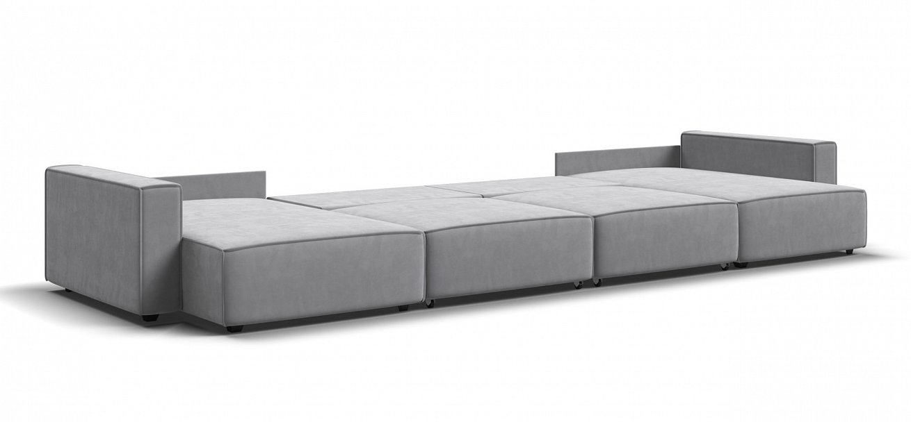 П-образный диван Босс Софт Модуль велюр Монолит сталь